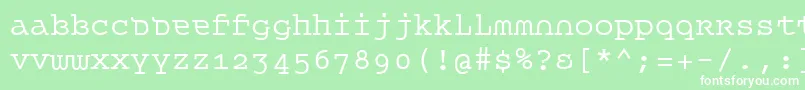 フォントQueet – 緑の背景に白い文字