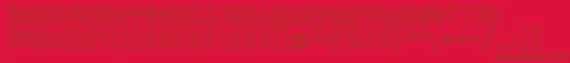 SfArcheryBlackScOutline Font – Brown Fonts on Red Background