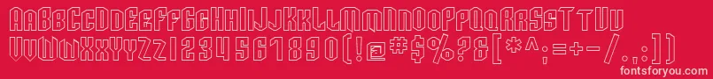 SfArcheryBlackScOutline Font – Pink Fonts on Red Background
