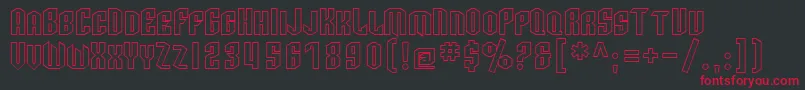 SfArcheryBlackScOutline Font – Red Fonts on Black Background