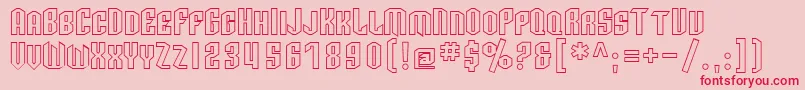 SfArcheryBlackScOutline Font – Red Fonts on Pink Background
