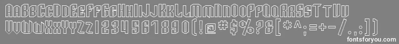 SfArcheryBlackScOutline Font – White Fonts on Gray Background