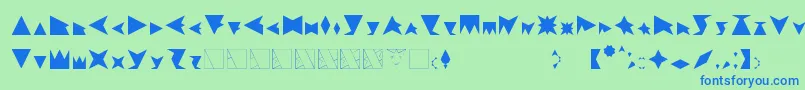 Шрифт TrifontV.1 – синие шрифты на зелёном фоне