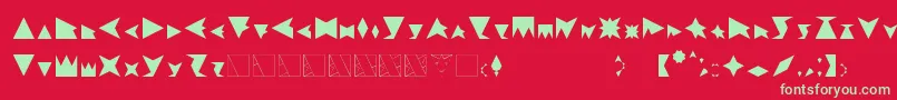 TrifontV.1 Font – Green Fonts on Red Background