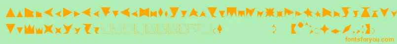 fuente TrifontV.1 – Fuentes Naranjas Sobre Fondo Verde