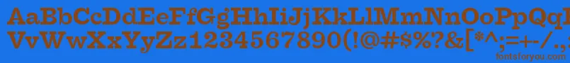 FaraoOtBold Font – Brown Fonts on Blue Background