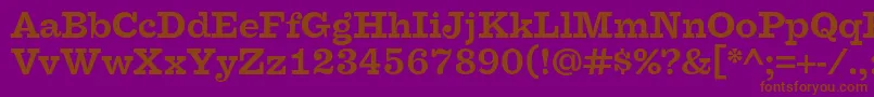 FaraoOtBold Font – Brown Fonts on Purple Background