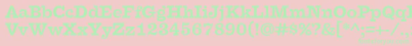 FaraoOtBold Font – Green Fonts on Pink Background