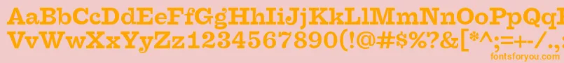 FaraoOtBold Font – Orange Fonts on Pink Background