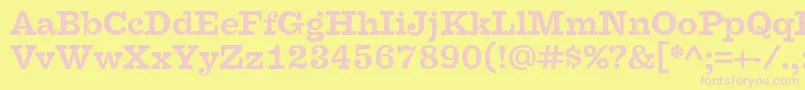 FaraoOtBold Font – Pink Fonts on Yellow Background