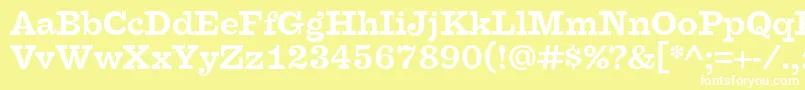 FaraoOtBold Font – White Fonts on Yellow Background