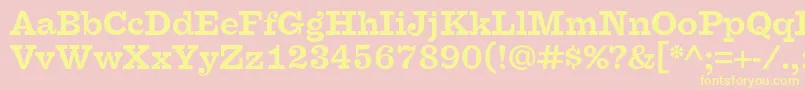 FaraoOtBold Font – Yellow Fonts on Pink Background