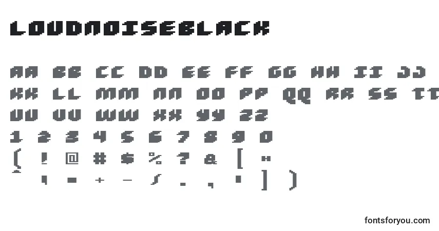 Loudnoiseblack Font – alphabet, numbers, special characters
