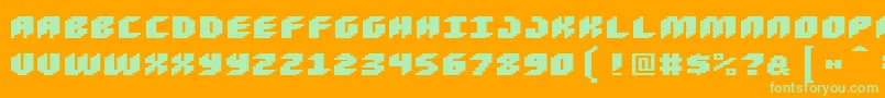 Loudnoiseblack Font – Green Fonts on Orange Background