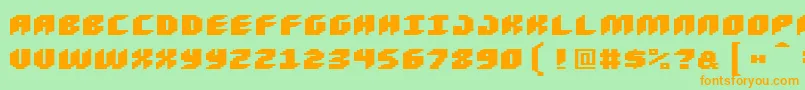 Loudnoiseblack Font – Orange Fonts on Green Background