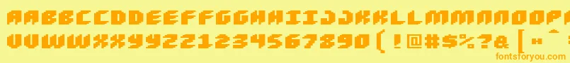 Loudnoiseblack Font – Orange Fonts on Yellow Background