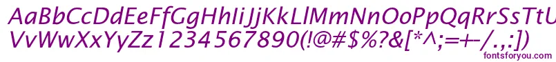 OfficetypesanscItalic-fontti – violetit fontit