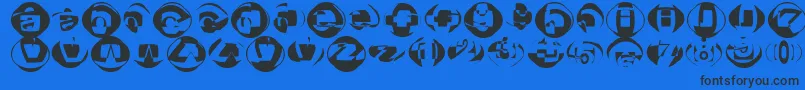 Broktr Font – Black Fonts on Blue Background
