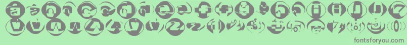 Broktr Font – Gray Fonts on Green Background