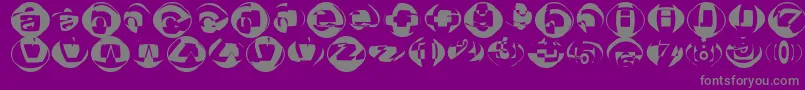 フォントBroktr – 紫の背景に灰色の文字