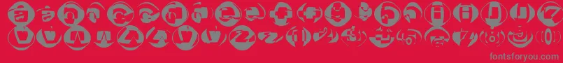 Police Broktr – polices grises sur fond rouge