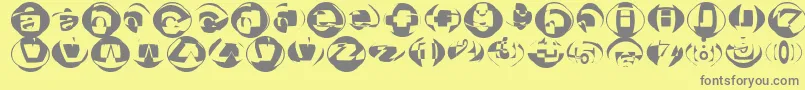 Broktr Font – Gray Fonts on Yellow Background