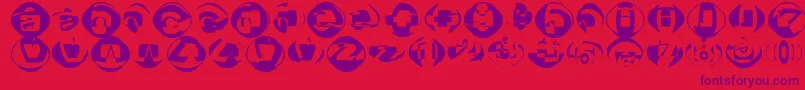 Broktr Font – Purple Fonts on Red Background