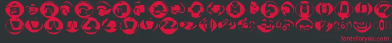 Broktr Font – Red Fonts on Black Background