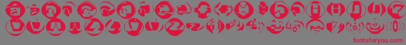 Broktr Font – Red Fonts on Gray Background