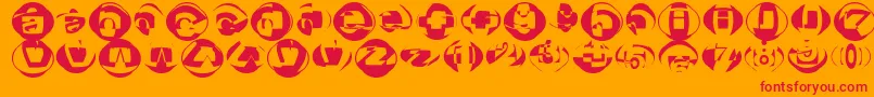 Broktr Font – Red Fonts on Orange Background