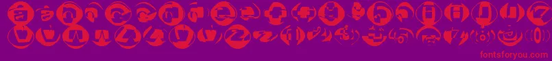 Broktr Font – Red Fonts on Purple Background