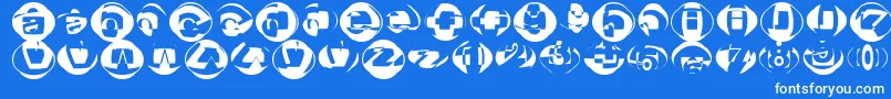 Broktr Font – White Fonts on Blue Background