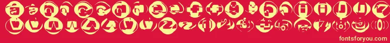Broktr Font – Yellow Fonts on Red Background