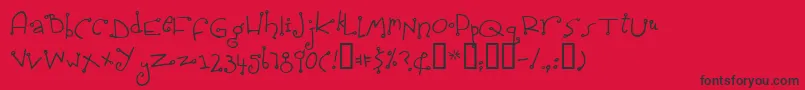 Spidersh Font – Black Fonts on Red Background