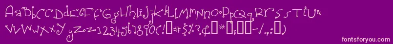 Spidersh Font – Pink Fonts on Purple Background