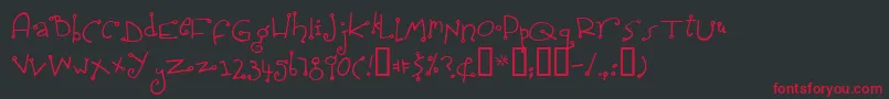 Шрифт Spidersh – красные шрифты на чёрном фоне