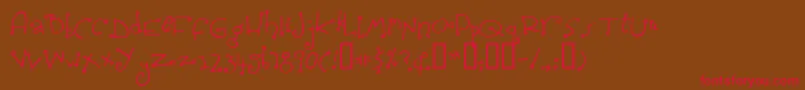 Spidersh Font – Red Fonts on Brown Background
