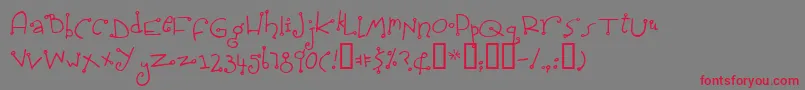 Шрифт Spidersh – красные шрифты на сером фоне