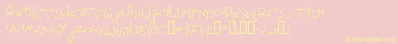 Spidersh Font – Yellow Fonts on Pink Background