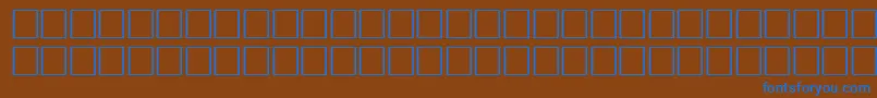 VremyafwfRegular2-Schriftart – Blaue Schriften auf braunem Hintergrund