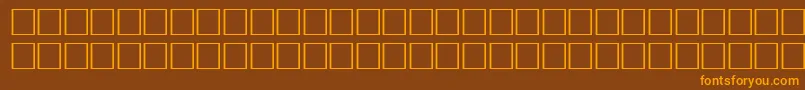 Fonte VremyafwfRegular2 – fontes laranjas em um fundo marrom