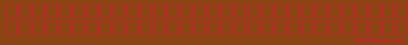 VremyafwfRegular2-Schriftart – Rote Schriften auf braunem Hintergrund