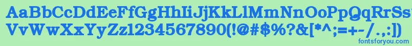 ErBukinist1251Bold Font – Blue Fonts on Green Background