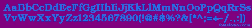 ErBukinist1251Bold-Schriftart – Blaue Schriften auf violettem Hintergrund