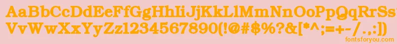 ErBukinist1251Bold Font – Orange Fonts on Pink Background