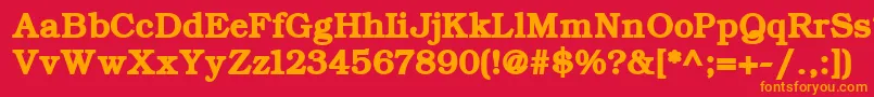 ErBukinist1251Bold-fontti – oranssit fontit punaisella taustalla