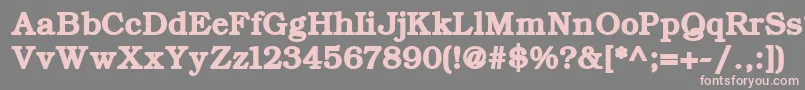 Шрифт ErBukinist1251Bold – розовые шрифты на сером фоне