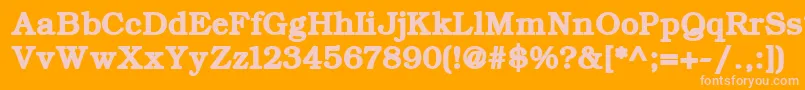 ErBukinist1251Bold Font – Pink Fonts on Orange Background