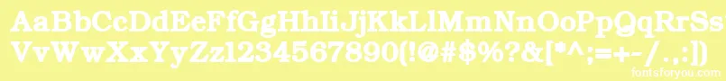 Шрифт ErBukinist1251Bold – белые шрифты на жёлтом фоне