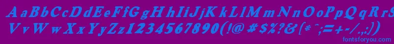 OswaldgreyItalic Font – Blue Fonts on Purple Background